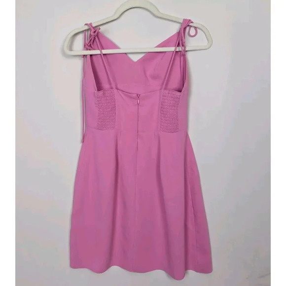 AMANDA UPRICHARD sz. M Cecilia Tie Bow Straps Mini Dress Party Cocktails Sexy - Picture 3 of 12